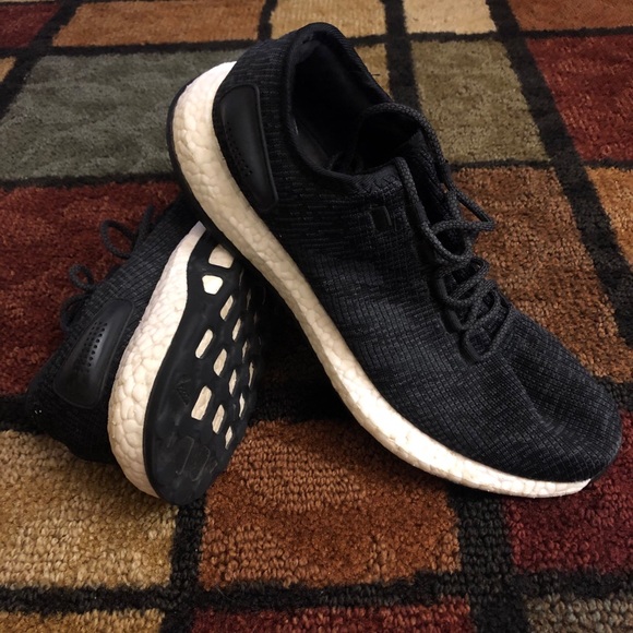 adidas Other - Adidas PURE BOOST BLACK BA8899 Primeknit 11 EUC